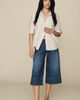 Maeve Reworked High-Rise Wide-Leg Culotte Jeans - 1
