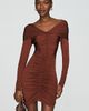 Maeve Ruched Mini Dress - 1