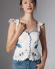 Maeve Ruffle-Strap Scallop Tea Towel Peplum Top - 2