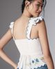 Maeve Ruffle-Strap Scallop Tea Towel Peplum Top - 3