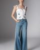 Maeve Ruffle-Strap Scallop Tea Towel Peplum Top - 4