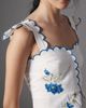Maeve Ruffle-Strap Scallop Tea Towel Peplum Top - 5