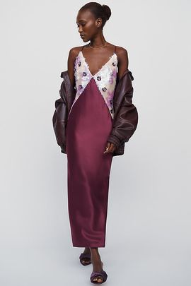 Maeve Sequin Slip Midi Dress