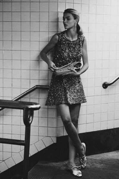 Maeve - Sequin Tweed Mini Skirt