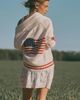 Maeve Shawl Collar American Flag Cardigan Sweater - 1