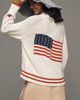 Maeve Shawl Collar American Flag Cardigan Sweater - 2