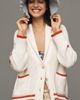 Maeve Shawl Collar American Flag Cardigan Sweater - 5