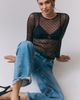 Maeve Sheer Heart Long-Sleeve Top - 1
