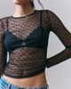 Maeve Sheer Heart Long-Sleeve Top - 2