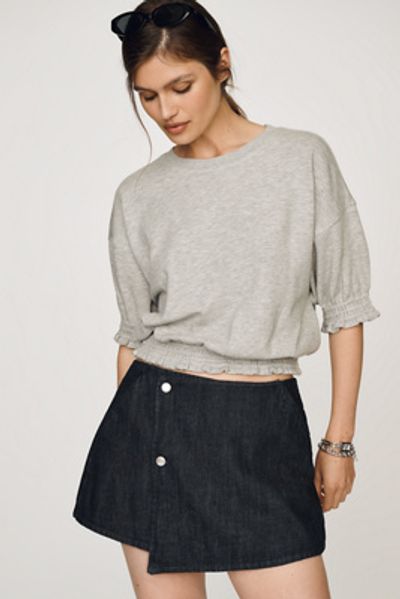 Maeve Short-Sleeve Bubble Sweatshirt