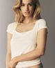 Maeve Short-Sleeve Square-Neck Tee - 1