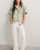 Maeve Short-Sleeve Yoke Shirt Top - 4