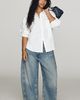 Maeve Shrunken Bennet 100% Cotton Buttondown Shirt - 8