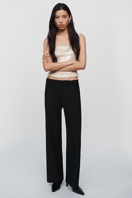 Maeve Sleek Low Rise Trousers Pants