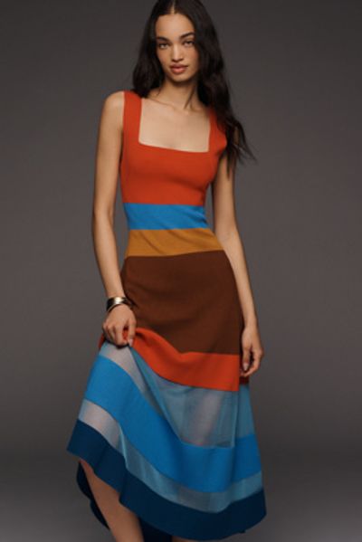 Maeve Sleeveless Blocked Sweater Dress