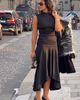 Maeve Sleeveless Ruched Mock-Neck Dress - 6