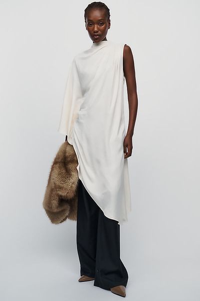 Maeve Sleeveless Satin Tunic Top