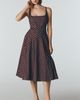 Maeve Sleeveless Square-Neck Corset Midi Dress - 1