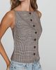 Maeve Sleeveless Structured Button-Front Top - 3