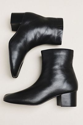 Maeve Split-Toe Leather Booties