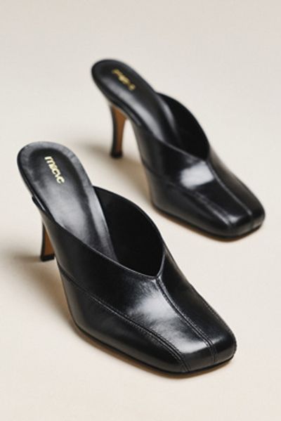 Maeve Square-Toe Mule Heels