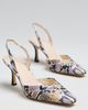 Maeve Square-Toe Slingback Leather Heels - 1