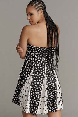 Maeve - Strapless Bow-Front Swing Mini Dress