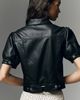 Maeve Studio Faux-Leather Shrunken Jacket - 4