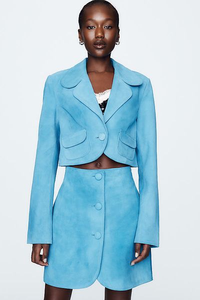 Maeve Suede Mini Skirt