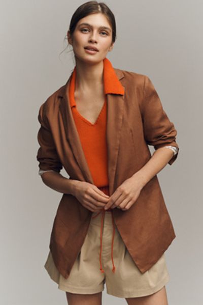 Maeve Tessie European Linen Stretch Blazer Jacket