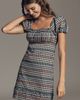 Maeve Textured Puff-Sleeve Mini Dress - 1