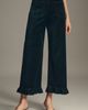 Maeve The Colette Crop Velvet Ruffle-Hem Pants by Maeve - 2