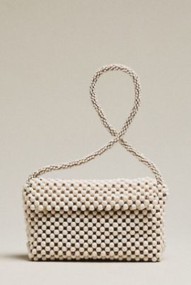 Maeve The Fiona Wood Beaded Shoulder Bag