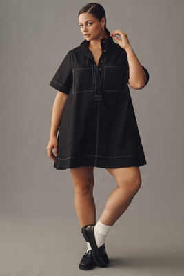 Maeve - The Jeannie Short-Sleeve A-Line Mini Dress by