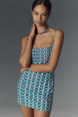 Maeve - The Ophelia Sleeveless Linen Slim Mini Dress by