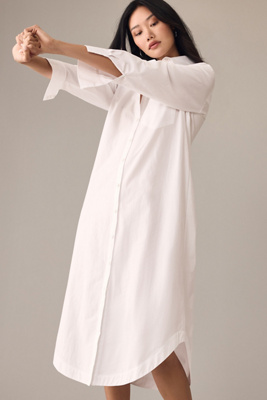 soren long sleeve shirt dress Maeve + The Soren Long-Sleeve Shirt Dress