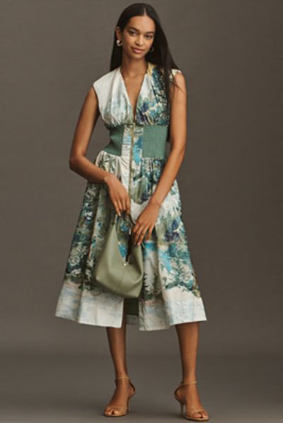 Maeve The Tommie Zip-Front Midi Dress