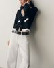 Maeve Tipped Crew-Neck Cardigan - 2