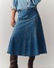 Maeve Twyla Paneled-Denim Midi Skirt - 6
