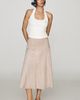 Maeve Twyla Paneled Faux Suede Midi Skirt - 1