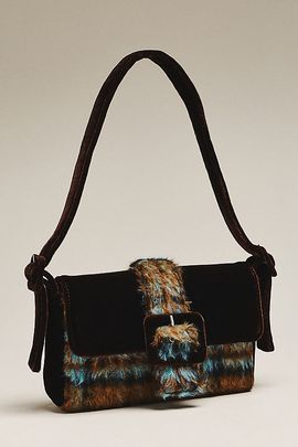 Maeve Velvet Baguette Shoulder Bag