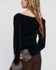 Maeve Velvet Faux Fur Cuff Crew Neck Top - 4