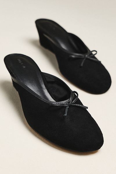 Maeve Velvet Wedge Mules