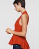 Maeve Viki Corduroy Zip-Front Peplum Top - 3