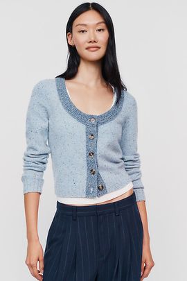 Maeve Wool-Blend Cropped Cardigan