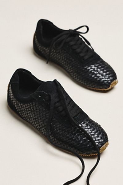 Maeve Woven Leather Sneakers