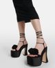 Magda Butrym Magda Butrym Appliqué satin platform sandals - 4