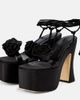 Magda Butrym Magda Butrym Appliqué satin platform sandals - 5