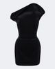 Magda Butrym Magda Butrym Asymmetric cotton-blend velvet minidress - 1