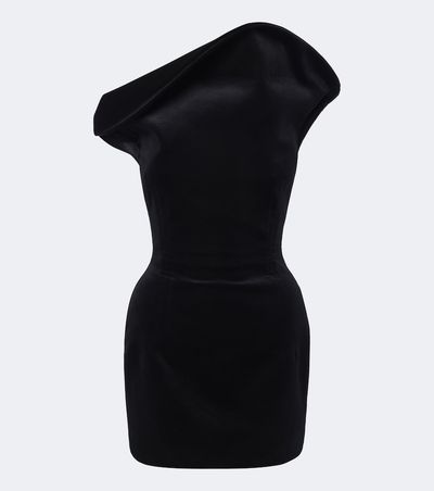 Magda Butrym Magda Butrym Asymmetric cotton-blend velvet minidress